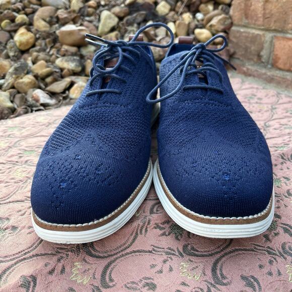 Cole Haan OriginalGrand Wingtip Oxford Shoes 13 M Stitchlite C27960 Blue - Picture 2 of 8